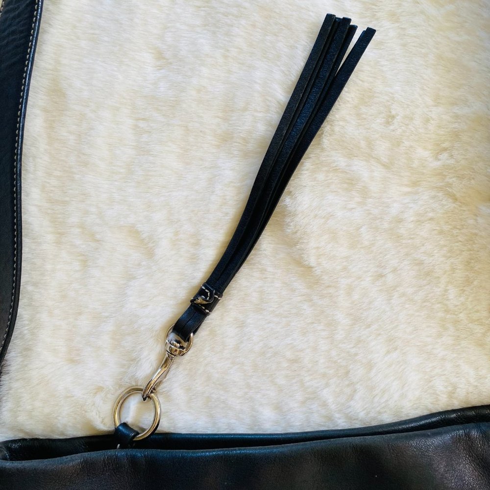 Coach black leather large crossbody purse - Picture 6 of 15